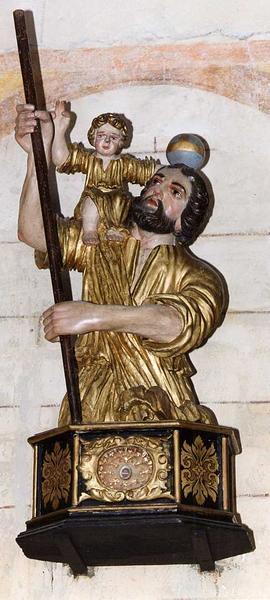 groupe sculpté : saint Christophe, vue générale