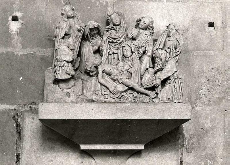 groupe sculpté : Mise au tombeau (la), vue générale