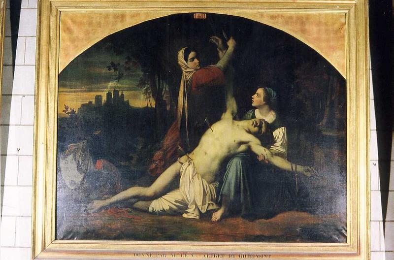 tableau : saint Sébastien, vue générale - © Ministère de la Culture (France), Conservation des antiquités et des objets d'art de l'Indre-et-Loire, tous droits réservés 