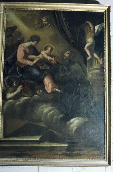 tableau : L'Apparition de la Vierge et de l'Enfant à saint Ignace de Loyola - © Ministère de la Culture (France), Conservation des antiquités et des objets d'art de l'Indre-et-Loire, tous droits réservés 