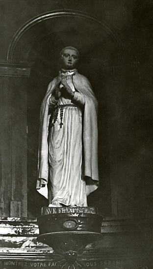 statue : saint François, vue générale - © Ministère de la Culture (France), Conservation des antiquités et des objets d'art de l'Indre-et-Loire, tous droits réservés 