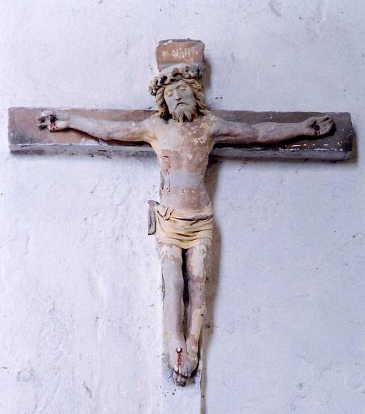 statue : Christ en croix, vue générale