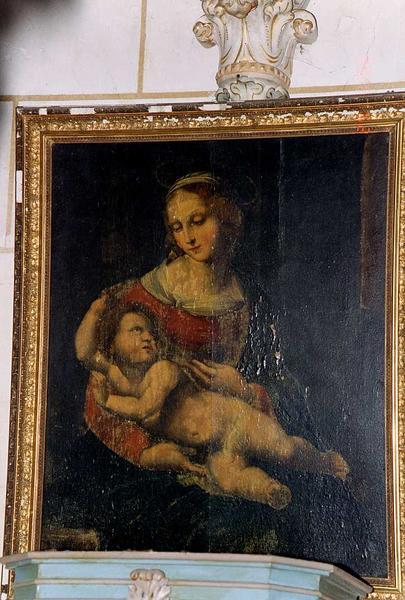 tableau : La Vierge à l'Enfant dite Madone de Bridgewater, vue générale - © Ministère de la Culture (France), Conservation des antiquités et des objets d'art de l'Indre-et-Loire, tous droits réservés 