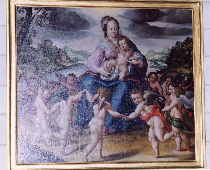 tableau : Vierge à l'Enfant, vue générale - © Ministère de la Culture (France), Conservation des antiquités et des objets d'art de l'Indre-et-Loire, tous droits réservés 