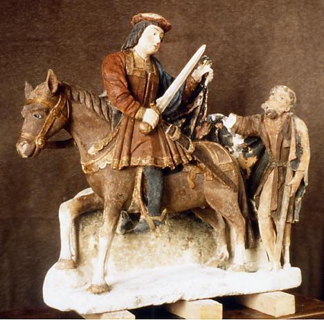 statue : Charité de saint Martin, vue générale