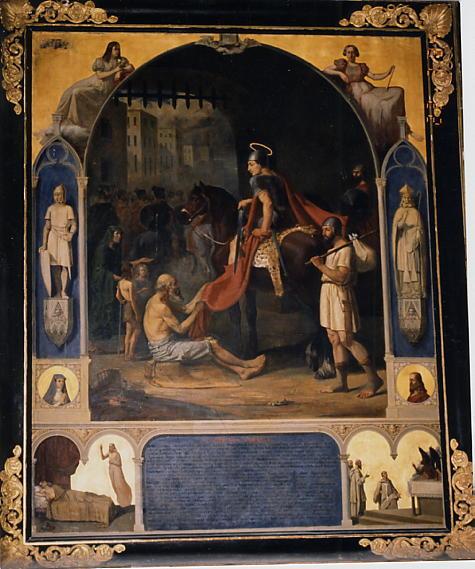 tableau : Charité de Saint Martin (la), vue générale - © Ministère de la Culture (France), Conservation des antiquités et des objets d'art de l'Indre-et-Loire, tous droits réservés 