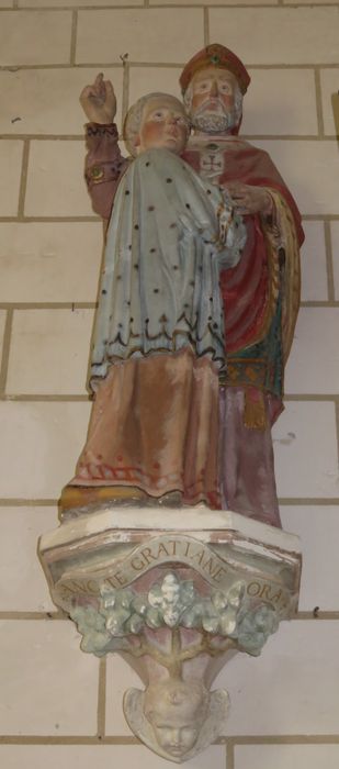 statue de saint Gratien et de saint Samson