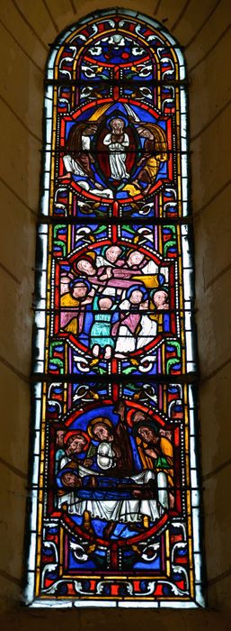 verrière du choeur - © Ministère de la Culture (France), Conservation des antiquités et des objets d'art de l'Indre-et-Loire – Tous droits réservés 