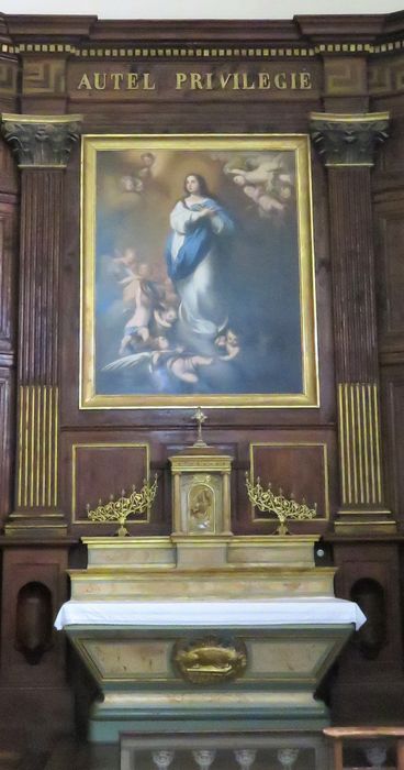 autel, retable secondaire, tableau : Assomption (l’)