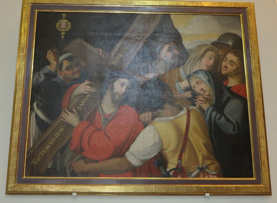 tableau, cadre : Jésus portant sa croix