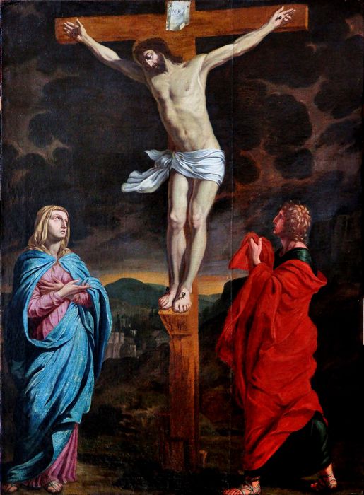 Tableau : Crucifixion avec la Vierge et saint Jean