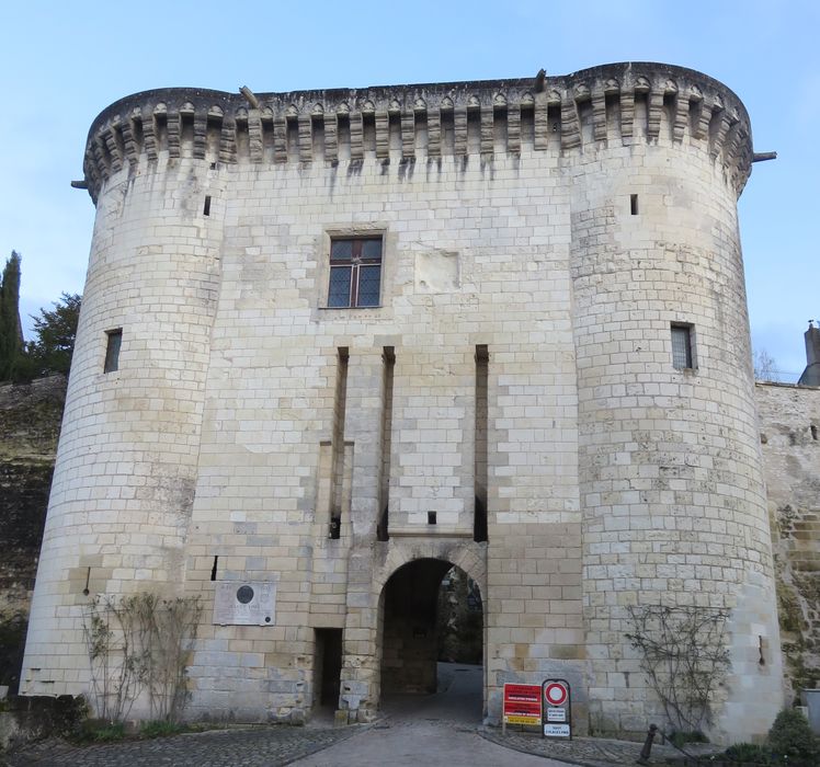 Château et son enceinte : Porte Royale, élévation ouest, vue générale