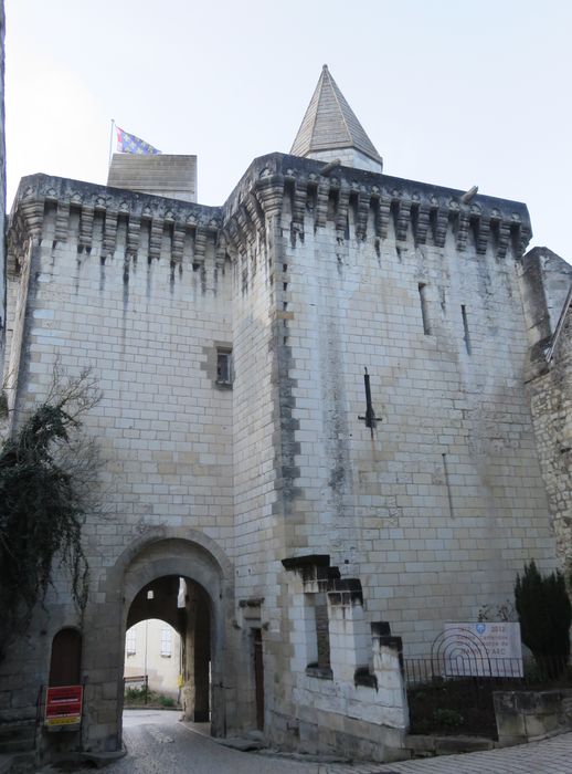 Château et son enceinte : Porte Royale, élévation sud-est, vue générale