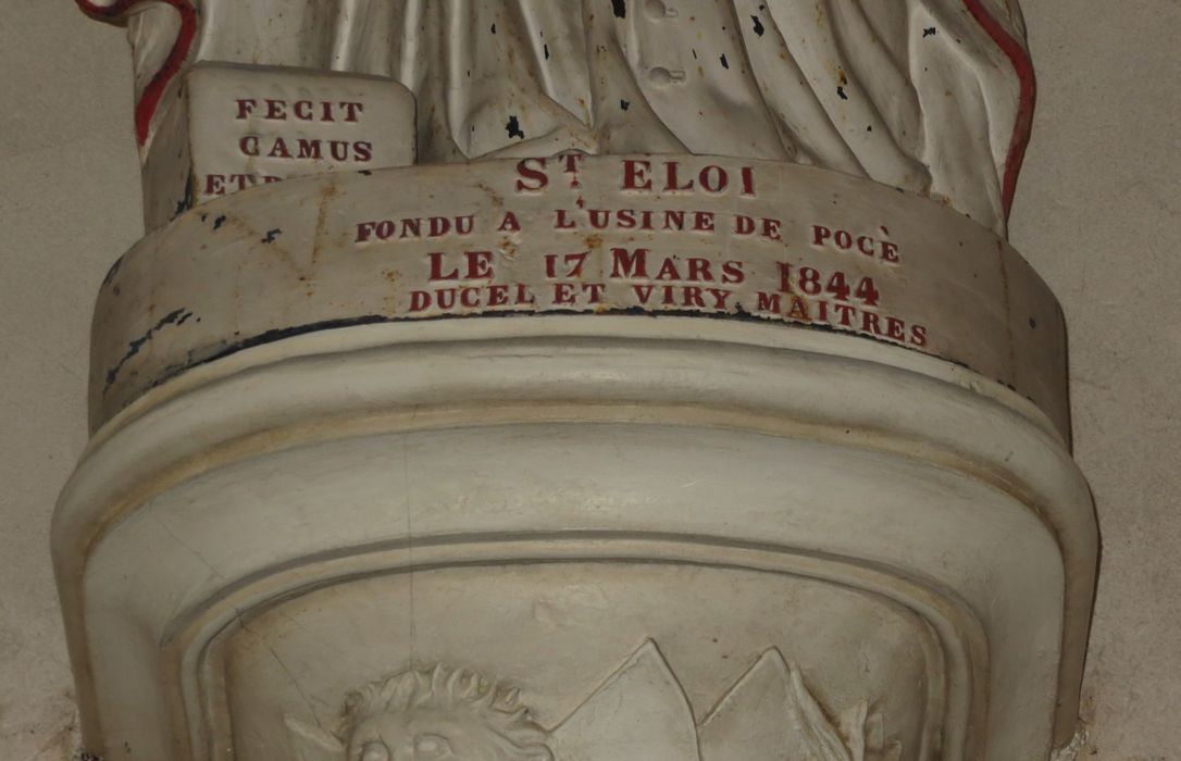 statue : saint Eloi, détail - © Ministère de la Culture (France), Conservation des antiquités et des objets d'art de l'Indre-et-Loire, tous droits réservés 