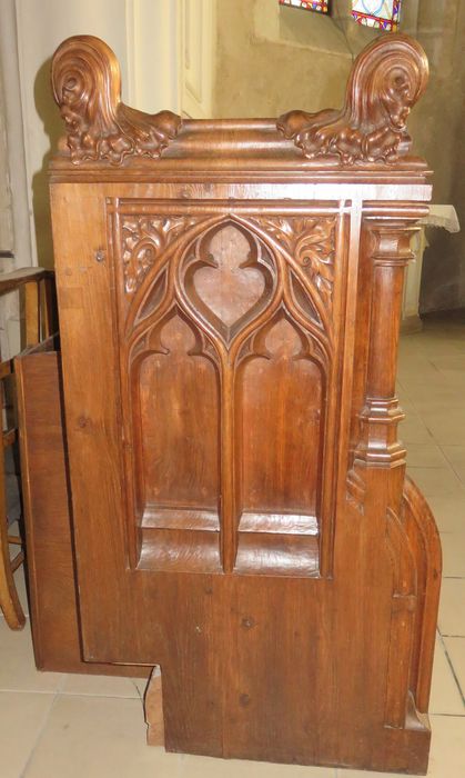 stalles, détail - © Ministère de la Culture (France), Conservation des antiquités et des objets d'art de l'Indre-et-Loire, tous droits réservés 