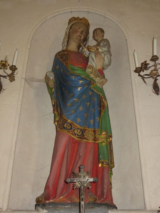 statue dite de maisoncelles : Vierge à l'Enfant - © Ministère de la Culture (France), Conservation des antiquités et des objets d'art de l'Indre-et-Loire – Tous droits réservés 