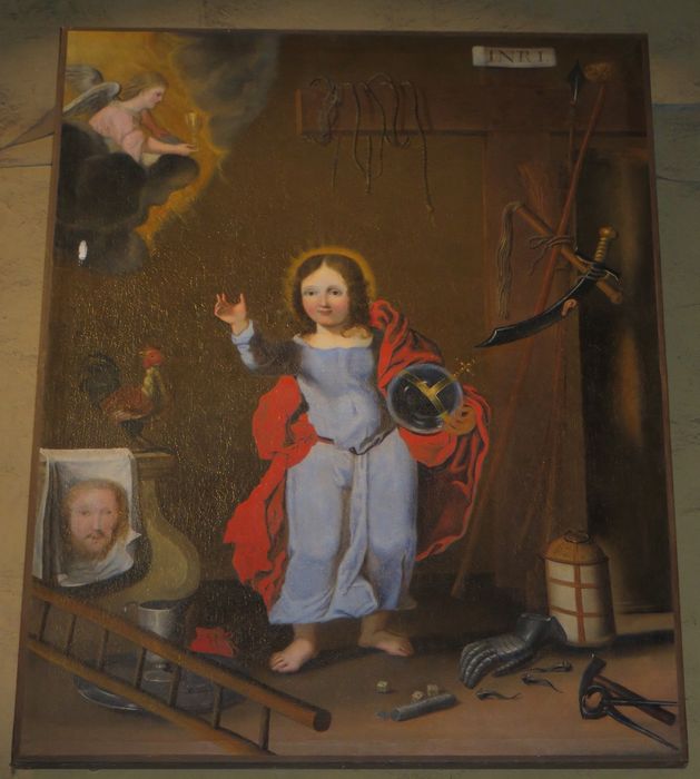 tableau : L'Enfant Jésus et les instruments de la Passion - © Ministère de la Culture (France), Conservation des antiquités et des objets d'art de l'Indre-et-Loire – Tous droits réservés 