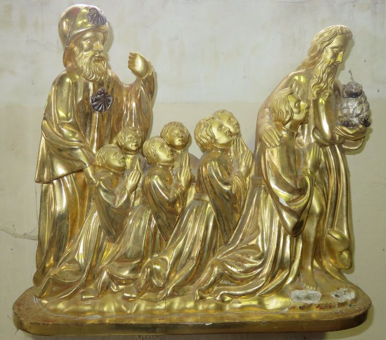 statue : Saint Jacques et saint Jean-Baptiste conduisant des clercs - © Ministère de la Culture (France), Conservation des antiquités et des objets d'art de l'Indre-et-Loire, tous droits réservés 