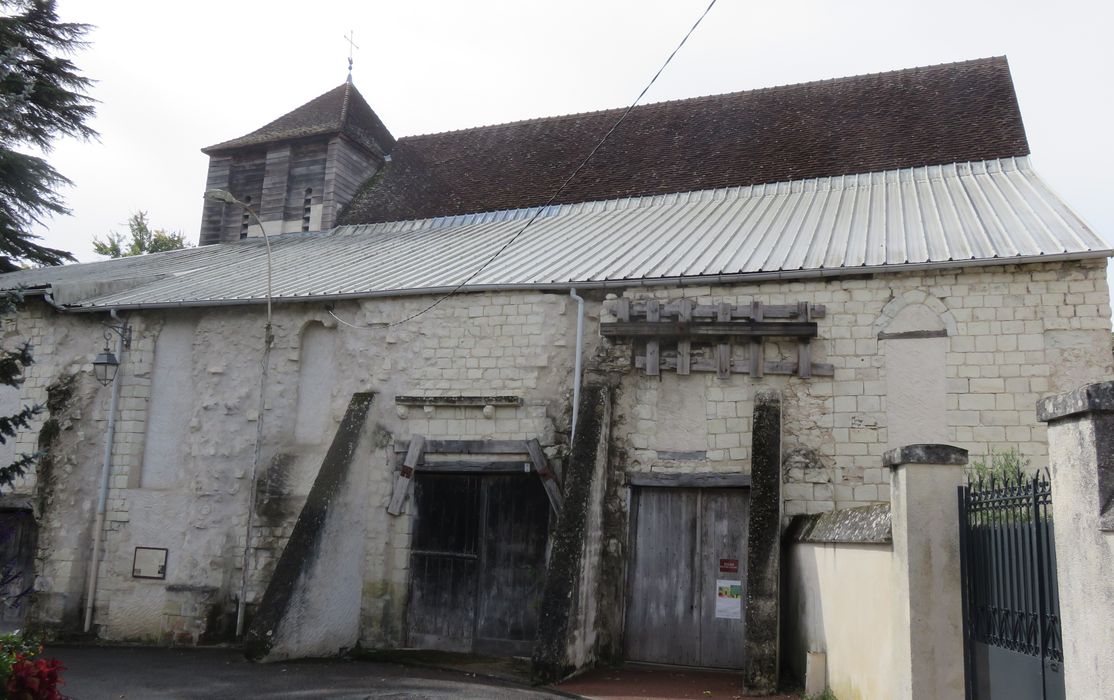 Ancienne église Notre-Dame de la Haye : Façade latérale est, vue générale