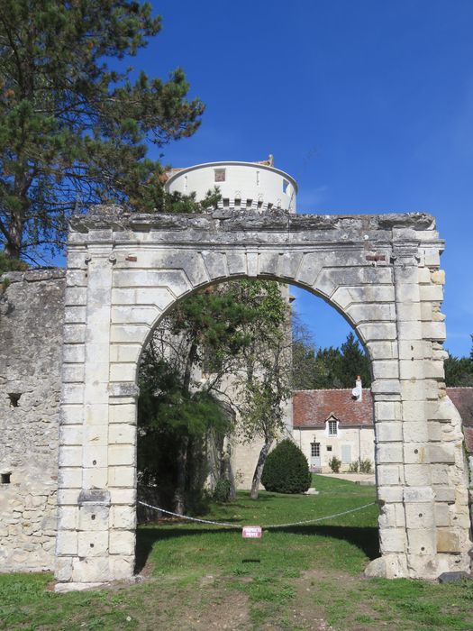 Ruines du château et vestiges de ses moyens de défense, vue partielle