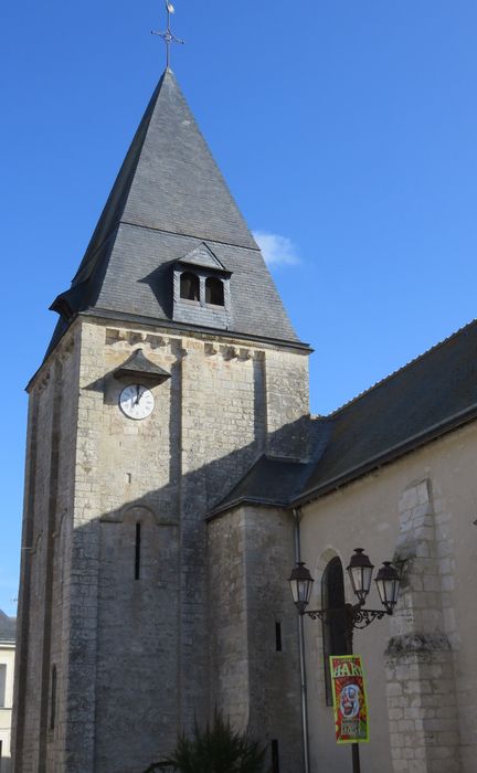 Eglise paroissiale Saint-Saturnin : Clocher, élévation ouest, vue générale