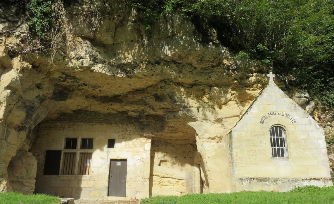 Chapelle et logis troglodytiques de Notre-Dame-de-Lorette : Ensemble sud, vue générale