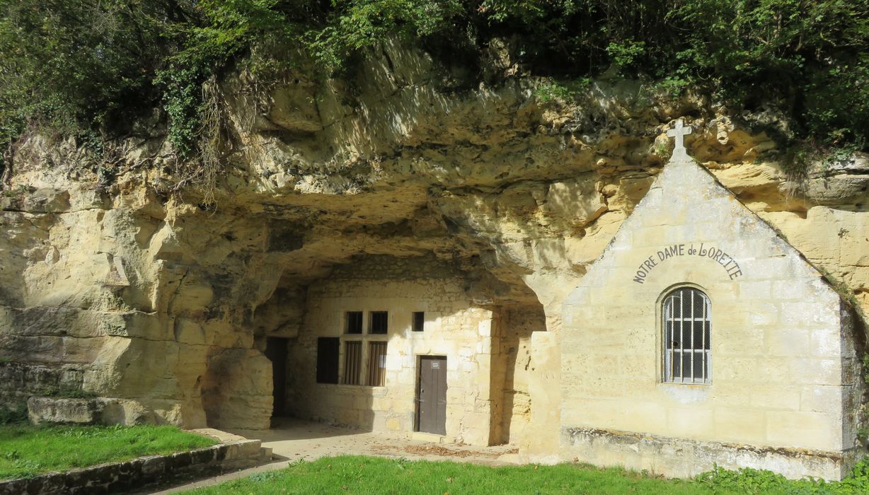 Chapelle et logis troglodytiques de Notre-Dame-de-Lorette : Ensemble sud, vue générale