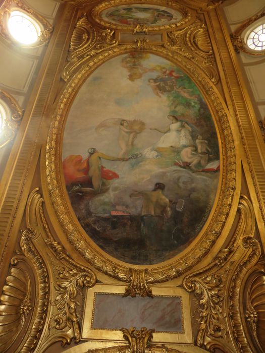 Chambre de Commerce : Salle d'audience, vue générale du plafond