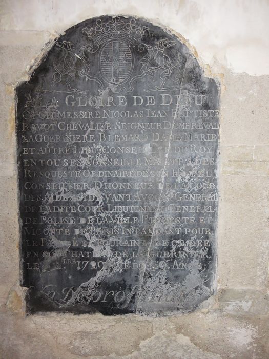 plaque funéraire de Nicolas Ravot d'Ombreval