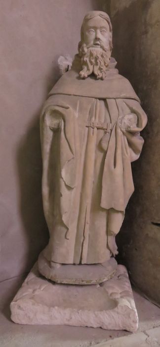 statue : moine pèlerin (saint Jacques le majeur ?)