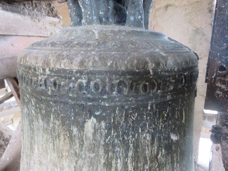 cloche de la chartreuse du Liget, détail de l'inscription