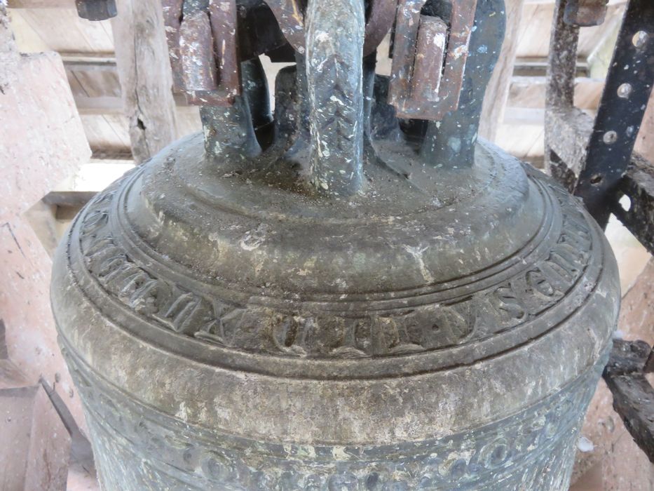 cloche de la chartreuse du Liget, détail de l'inscription