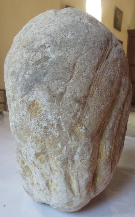 statue (fragment) : tête de saint Pierre (?), arrière