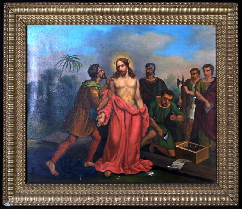 Tableau : Jésus dépouillé de ses vêtements  (Xe station)