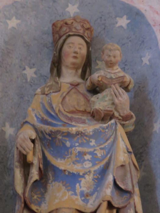 statue : Vierge à l'Enfant, vue partielle