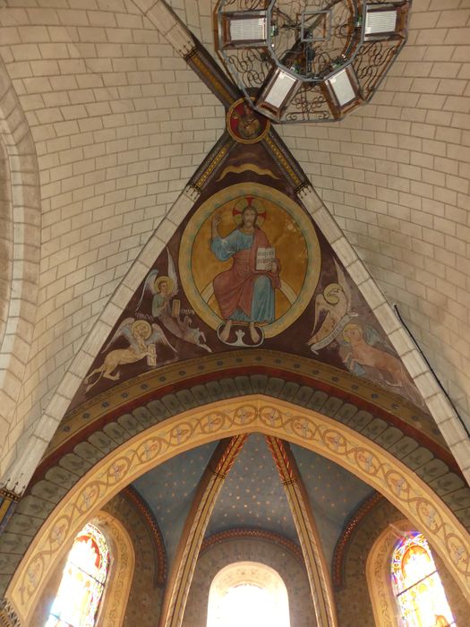 peintures monumentales du choeur : Christ entre les symboles des évangélistes (le)