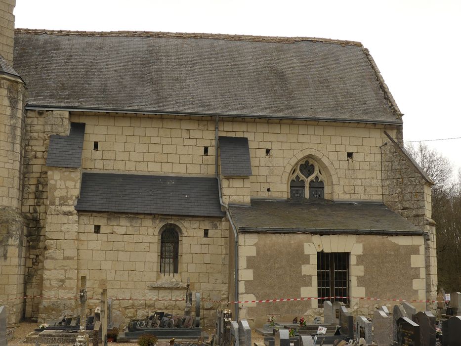 façade latérale sud, vue partielle