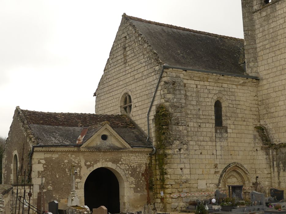 façade latérale sud, vue partielle