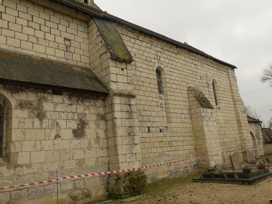 façade latérale nord, vue partielle