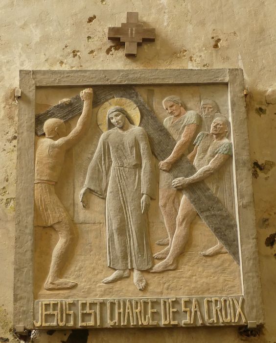 bas-relief (Chemin de Croix), détail d’une station