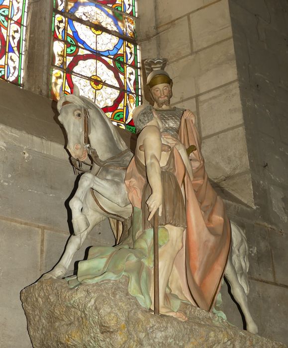 groupe sculpté : Charité de saint Martin