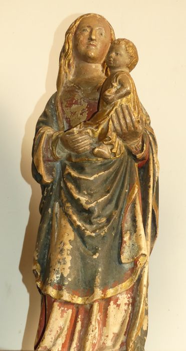 statue : Vierge à l'Enfant - © Ministère de la Culture (France), Conservation des antiquités et des objets d’art d'Indre-et-Loire - Tous droits réservés