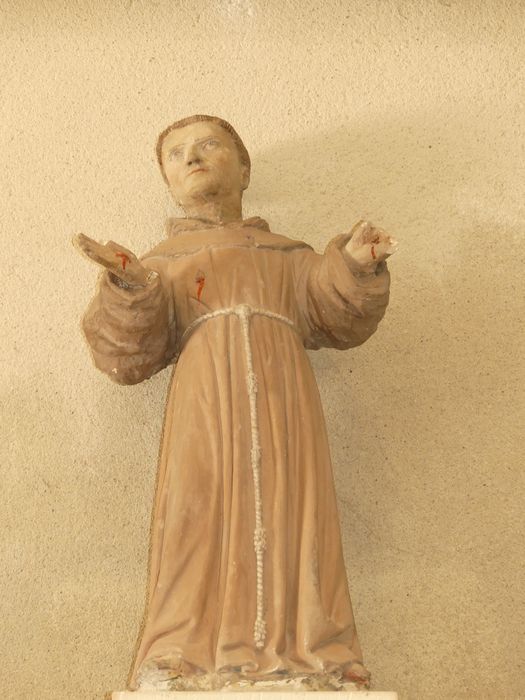 statue : Saint François d'Assise - © Ministère de la Culture (France), Conservation des antiquités et des objets d’art d'Indre-et-Loire - Tous droits réservés