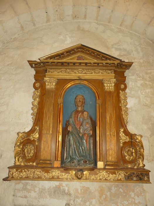 statue : Vierge assise avec l'Enfant Jésus