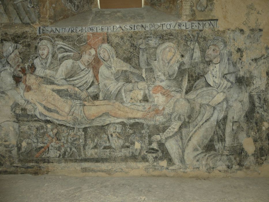 peintures monumentales de la sacristie : Scènes de l'histoire biblique de Suzanne, détail