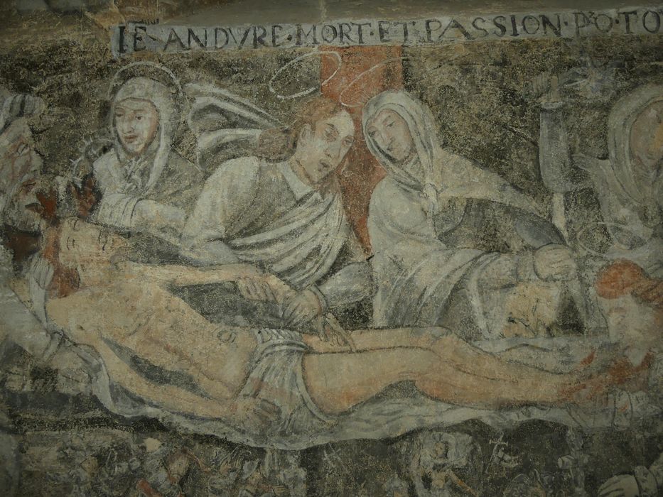 peintures monumentales de la sacristie : Scènes de l'histoire biblique de Suzanne, détail