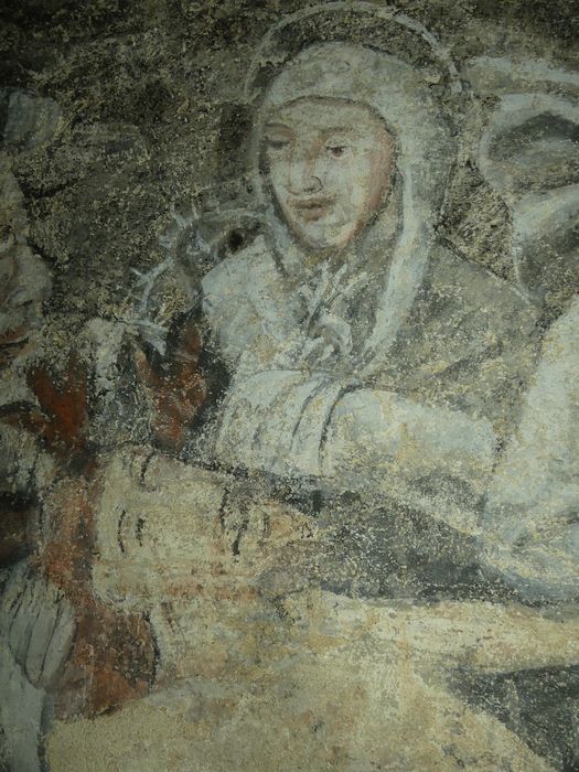 peintures monumentales de la sacristie : Scènes de l'histoire biblique de Suzanne, détail