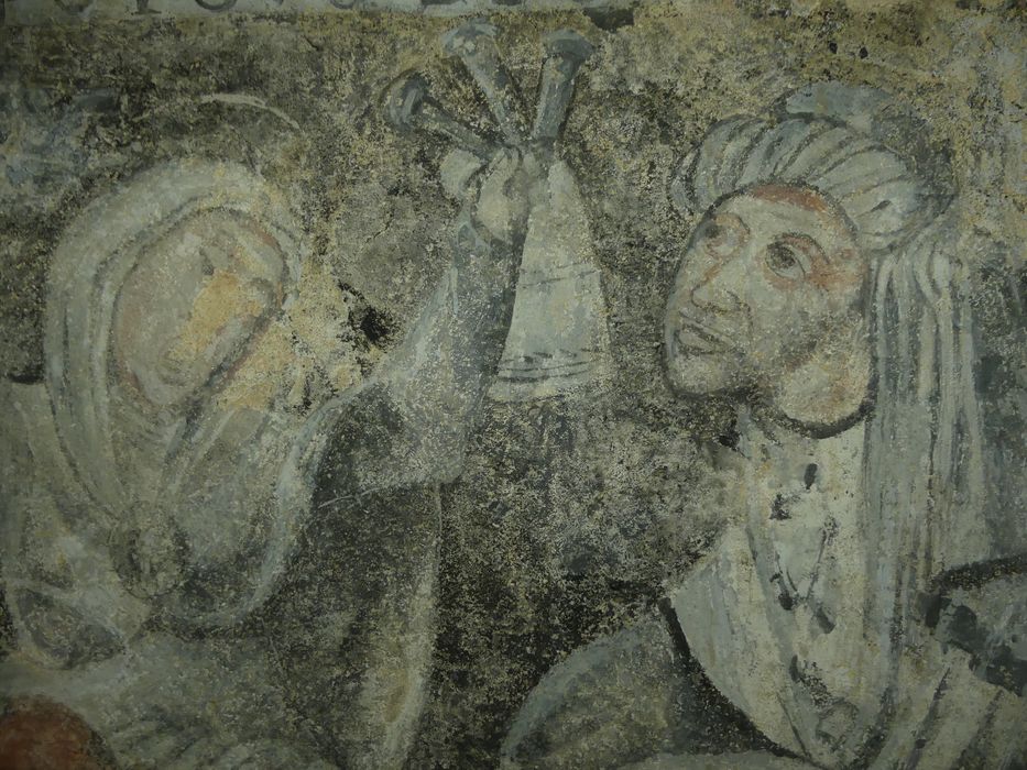 peintures monumentales de la sacristie : Scènes de l'histoire biblique de Suzanne, détail