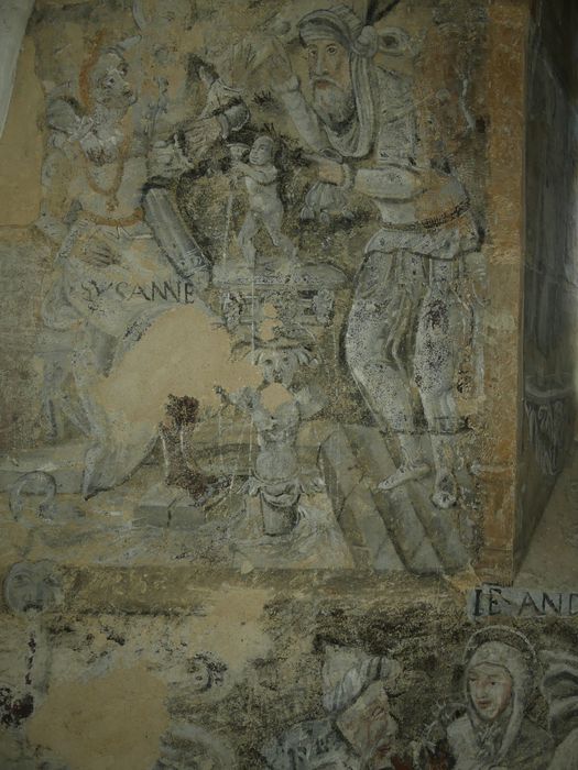 peintures monumentales de la sacristie : Scènes de l'histoire biblique de Suzanne, détail