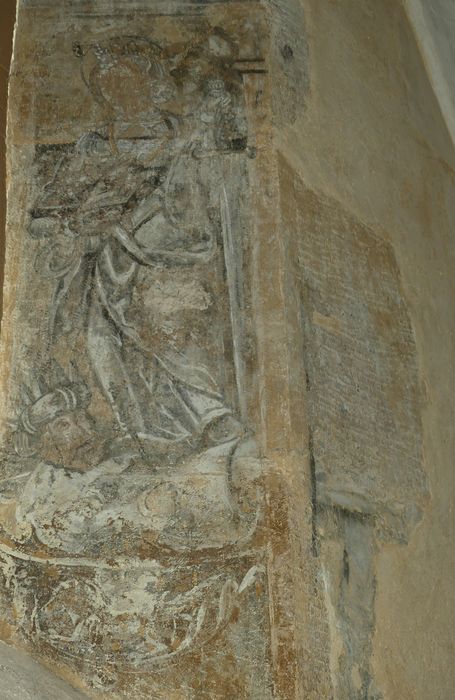 peintures monumentales de la sacristie : Scènes de l'histoire biblique de Suzanne, détail